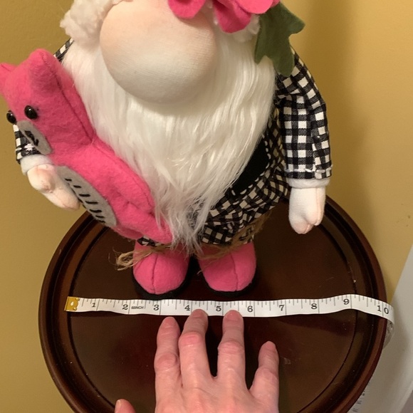Black and White Polka Check Gnome Decor with pink accent. NWT - Picture 14 of 17